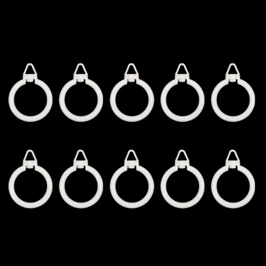 Curtain Hanging Ring Plastic Rod Rings Hooks for Drapes Holder Shower Curtains Drapes Plastic Holder