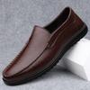 Men's Shoes 2025 Summer New Men's Waterproof and Non-slip Soft Sole Simple Wind One Pedal Comfortable Low-top Casual Leather Shoes