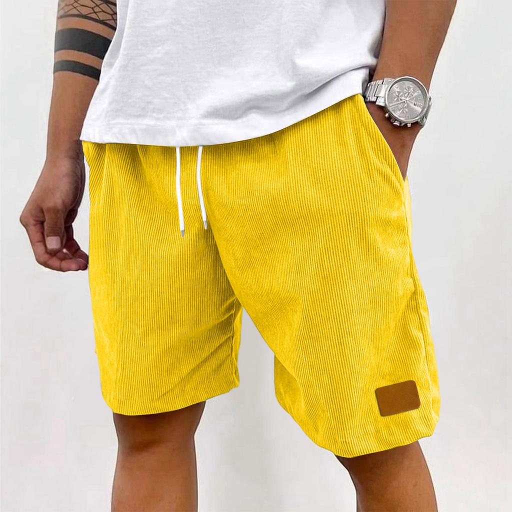 Mens Shorts Casual with Drawstring Waist Mens Cotton Shorts 5 Inch Inseam Shorts Men Comfortable Fit Mens Beach Shorts