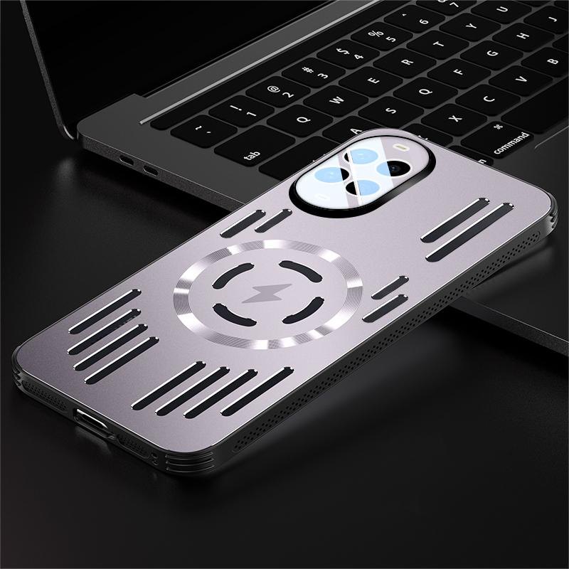 

Чехол из твердого металла с теплоотводом и магнитной беспроводной зарядкой для Huawei Nova 13 12 11 Pro. Крутая защитная задняя крышка Nova 11 Pro