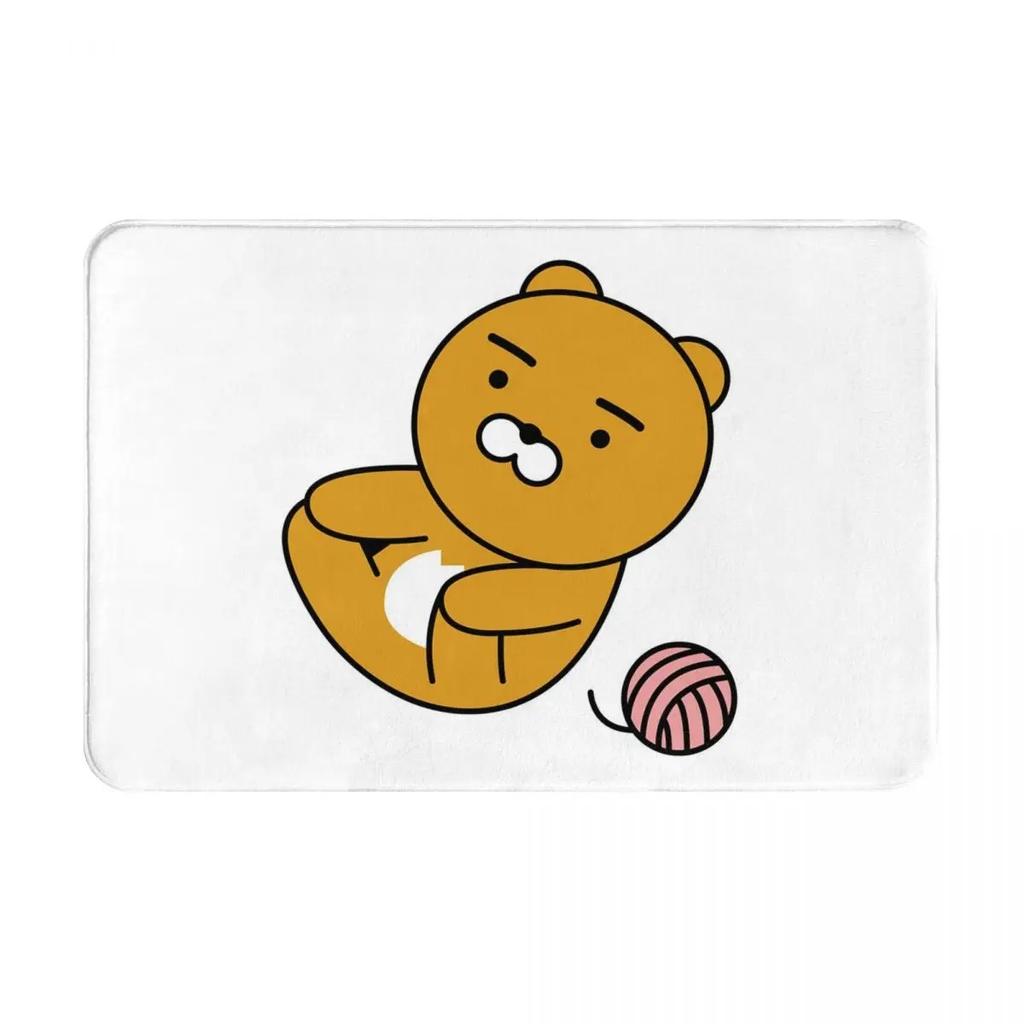 Disney Kakao Ryan Cartoon Door Mat Kitchen Bedroom Bath Living Room Balcony Entrance Carpet Non-slip Cute Home Decor Rug