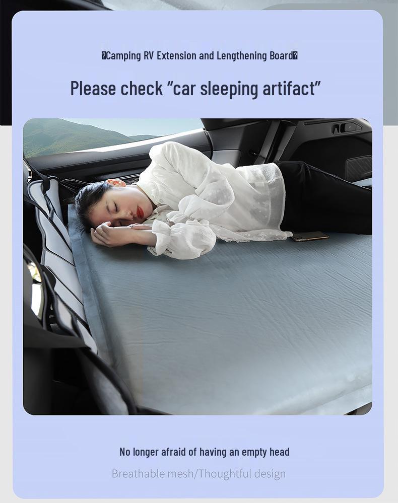 SUV Rear Seat Sleeping Pad - Foldable Car Headrest Extension for Camping & Travel