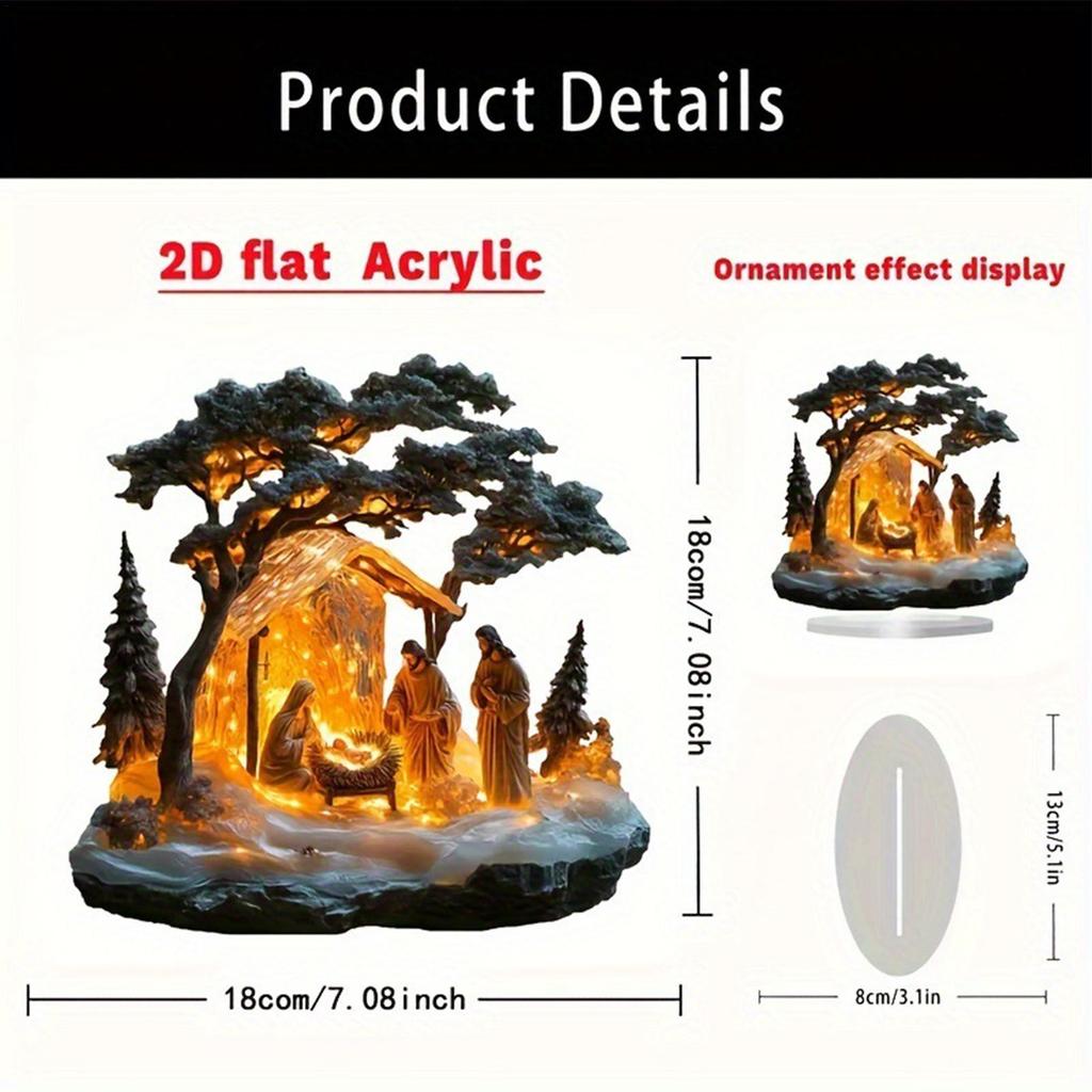 Christmas Nativity Scene Classic Christmas Nativity Crafts Nativity Figures Decor Classic Tabletop Nativity Scene for Nightstand