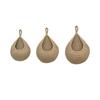 Hanging Vegetable Storage Basket Set 3 Pieces Woven Cotton Rope Wall Mounted Fruit Basket Organizer Net Pouch for Kitchen and Home