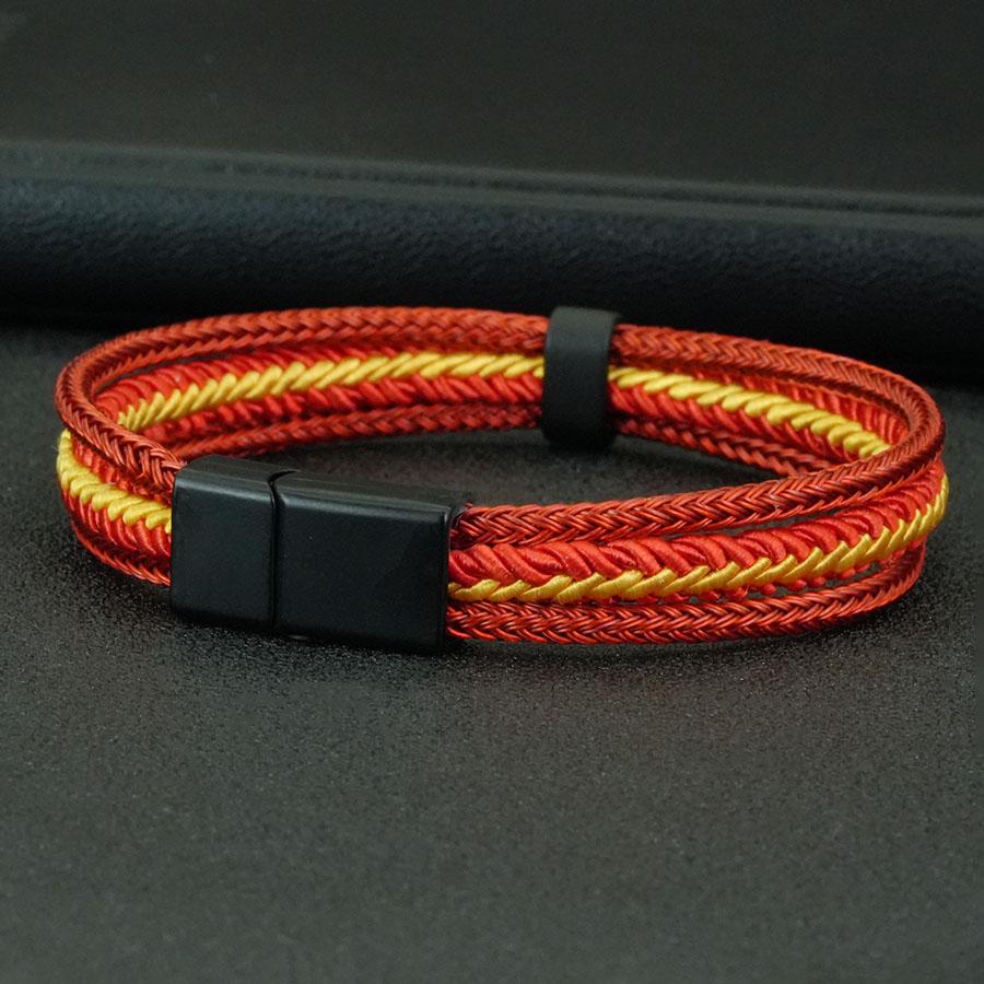 Noter Street Fashion Men Bracelet Ethnic Cord Chain Charm Braslet Steel Wire Bangle Hiphop Rock Sports Sweat Absorbent Brazalete