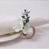 4pcs Silk Flower Napkin Holders Bohemian Napkin Buckles Vintage Napkin Rings  For Wedding