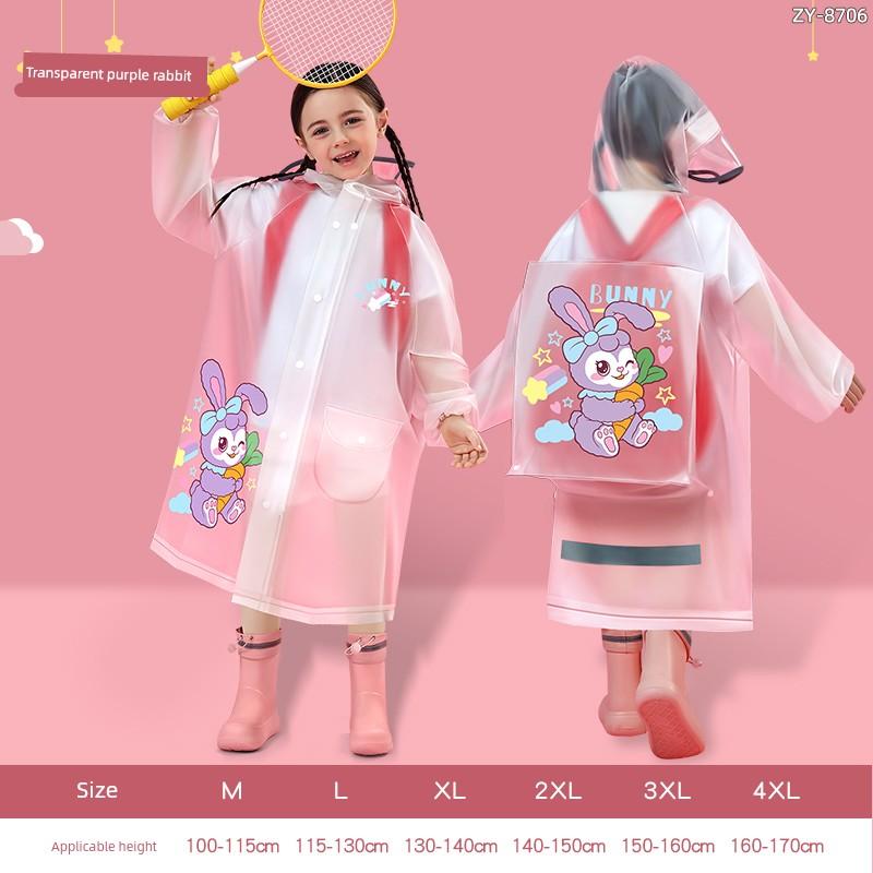 Children's Raincoat for Boys and Girls, Special for Primary School Students, First-Grade Boys, 2026 New Model with Backpack Space, Waterproof Rain