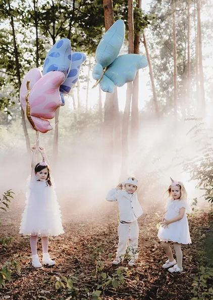 Zestaw Balonów Motyl Zielony Urodziny Roczek Komunia Chrzest Baby Shower