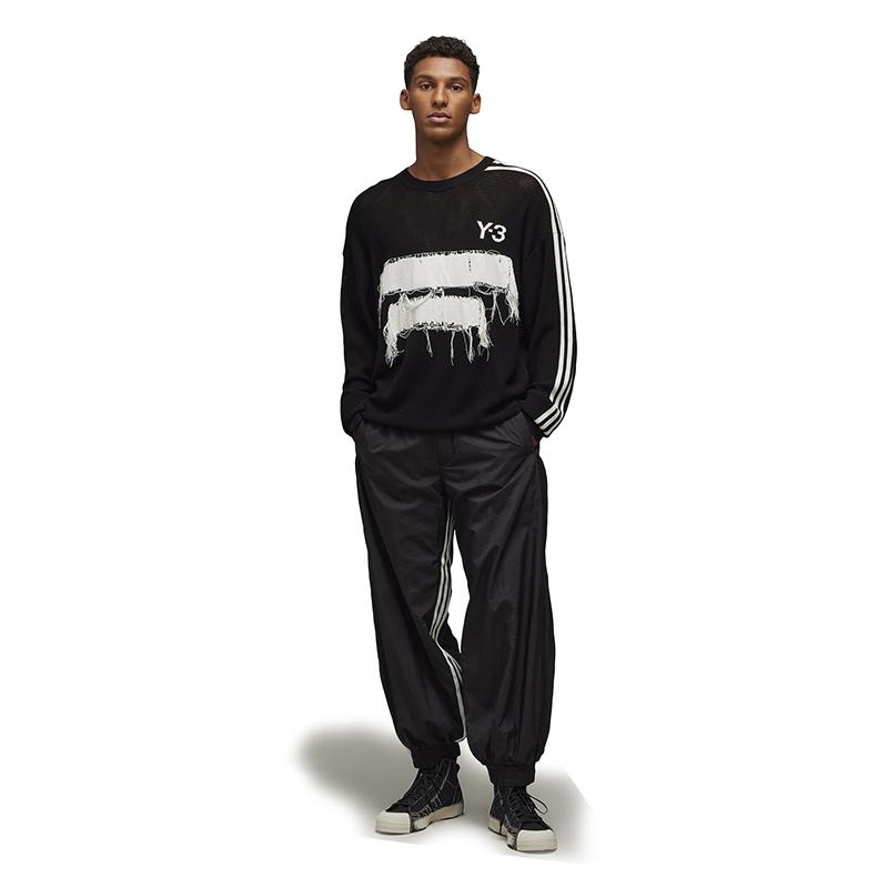 Y-3 Gfx Knit Crew Sweater Unisex Sweater Black JN4873
