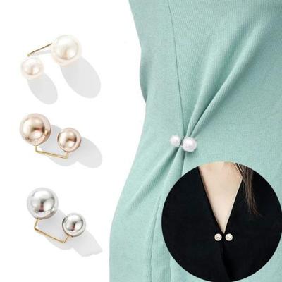 Feste Kleidung Brosche Pin Simulation Perle Schal Schal Clip Schnalle Pullover Manschettenknopf Brosche Damen Schmuck