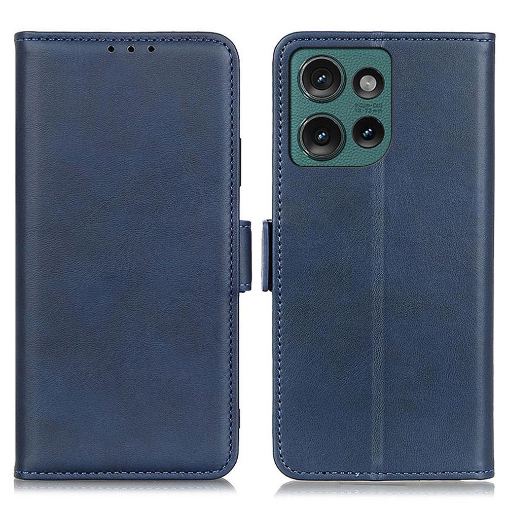 For Motorola Edge 50 5G Case Stand Cowhide Texture PU Leather Phone Cover