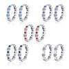 European and American Style Rhinestone Demon Eye Heart Earrings with Light Luxury Design for Women