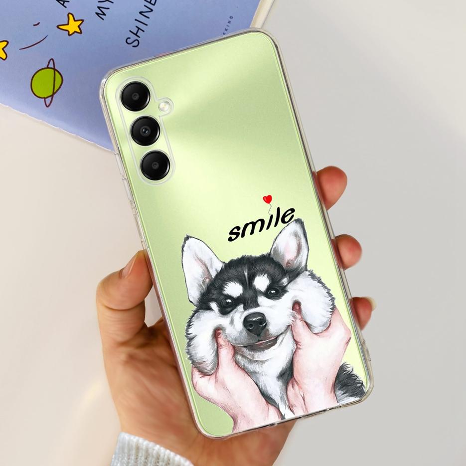 For Samsung Galaxy A05s Case SM-A057F Cute Cat Cartoon Cover Clear Silicone Phone Case For Samsung A05s A 05s Soft Fundas Bumper