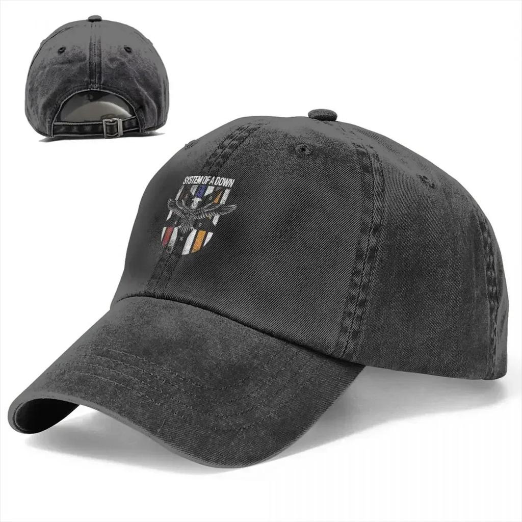 System Of A Down Baseball Cap Distressed Washed Heavy Metal Music Snapback Cap Men Women Outdoor Summer Unstructured Soft Hats