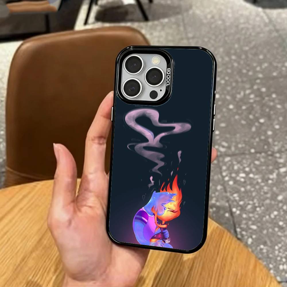 P-Pixar E-Elemental Handyhülle Für iPhone17,16,15,14,13,12,11 Plus,Pro Max Farbige Silberbeschichtete Innenseite Abdeckung