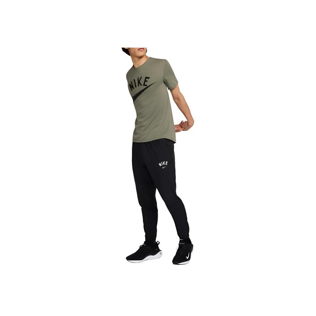 Nike Comfortable Breathable Short Sleeve Crew Neck Letter Logo Print T-Shirt Men tops Green FV9900-053