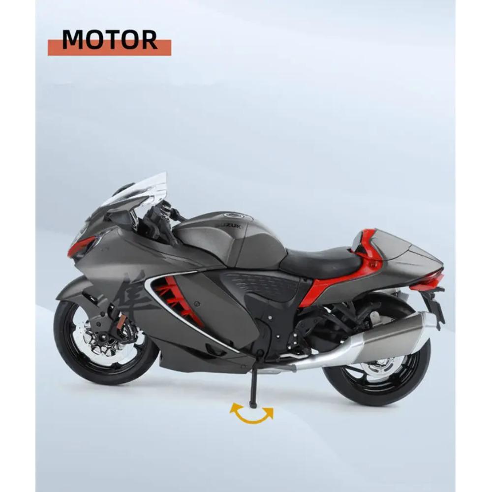 1/9 Suzuki Hayabusa GSX-1300R Alloy Motorcycle Model Toy Vehicle Collection Carrying Lighting Off Road Autocycle Toy Car