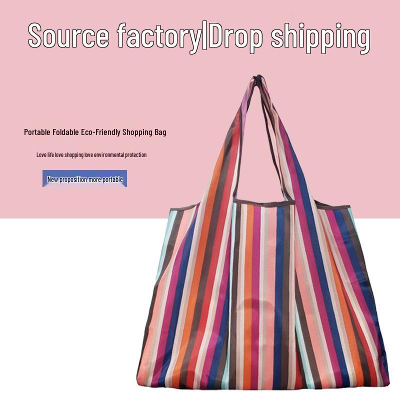 Eco-Friendly Foldable Korean Style Portable Shopping Bag - Medium Size Handbag
