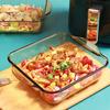 Heat Insulated Pan 2L Glass Baking Dish, Square Dishes for Oven, Dish Oven Tempered Casserole Brownies Meatloaf Desserts Microwave Safe Bakeware