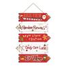 Festive Door Handle Decorations Rustic Wooden Hanging Pendant for Christmas Holiday Home Door, Decorative Signs Party Sign Ornament with
