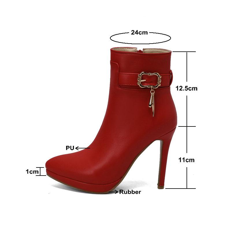 Dame Ankelstøvletter Stiletthæler Vinter Hælede Sko Konsise Lær Spiss Tå Dame Støvler Mujer US Størrelse 4.5-15