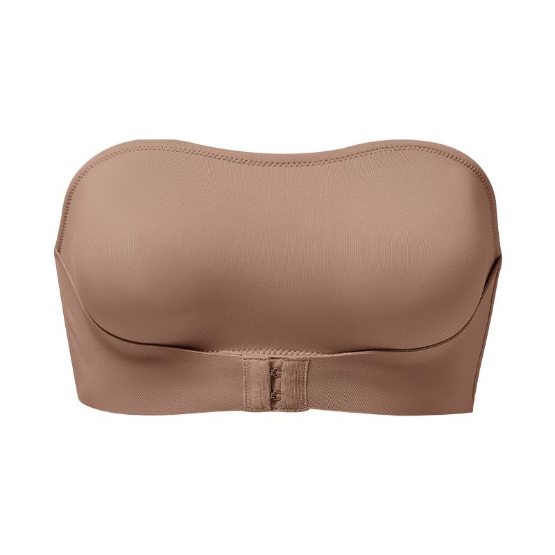 Women's Front-button Strapless Bralette Bras Wirefree Invisible Comfortable Bandeau Bra Underwear