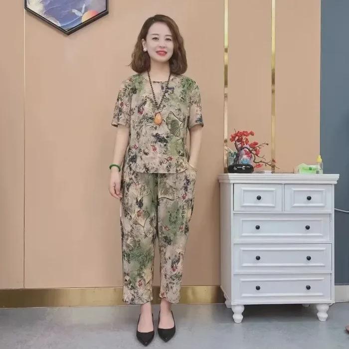 Women's Fashionable Summer Suit for 60 To 70-Year-Olds - Stylish, Comfortable & Cool Mother's Outfit