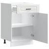 Vidaxl Kitchen Base Cabinet, Porto, White, Wood-based Material