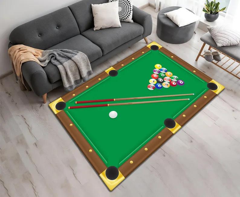 Colorful Billiards Carpet Pool Table Patterned Doormat Entrance Pink Leopard Print Personalized Bedroom Bedside Sofa Rug