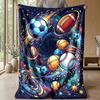Sports Ball Fusion 4 Theme Blanket Lightweight Warm Flannel Blanket Decorative Throw Blanket for Home Decoration
