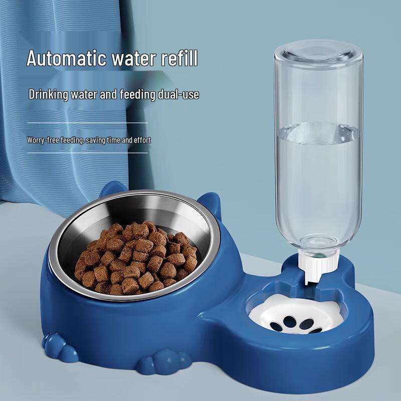 COODORA Stainless Steel Double Pet Feeder & Waterer CN plug (adapter included)