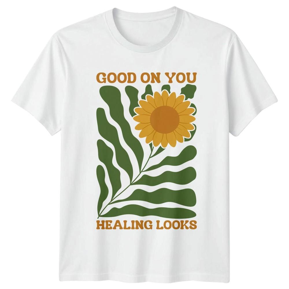 Good On You Healing Looks TShirt Retro Floral Wellness Mothers Day S