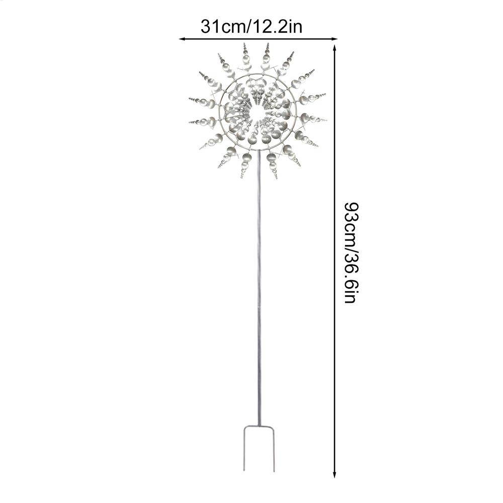Unique And Magic Metal Windmill Kinetics Art Windcar 3D Wind Powered Kinetics Sculpture Creative 360-degree Rotating Windmill