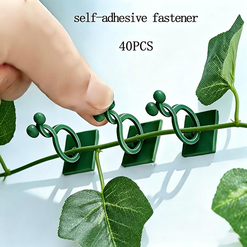 40pcs Self-Adhesive Plant Climbing Wall Hooks Wall-Climbing Tool Fixing Vine Clips Vine Support Brackets Gardening Accessories