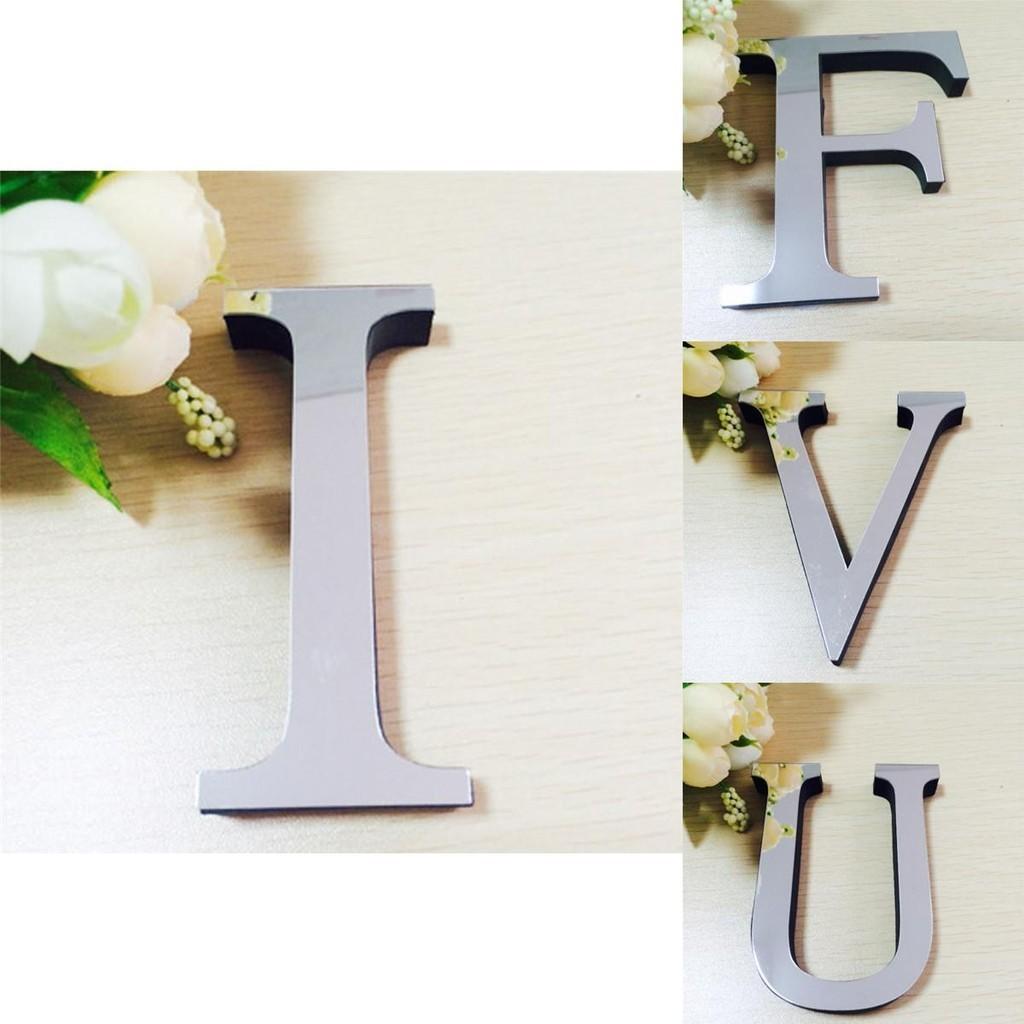Decorative 4 Letters Love Home Furniture Mirror Tiles Wall Sticker For Modern Spaces