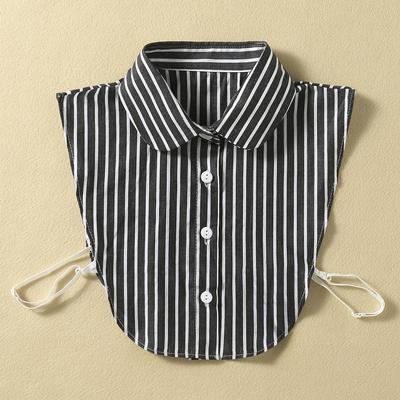 Falscher Kragen Damen Vielseitiger Gestreifter Falscher Kragen Saison Pullover Dekokragen Falscher Hemdkragen
