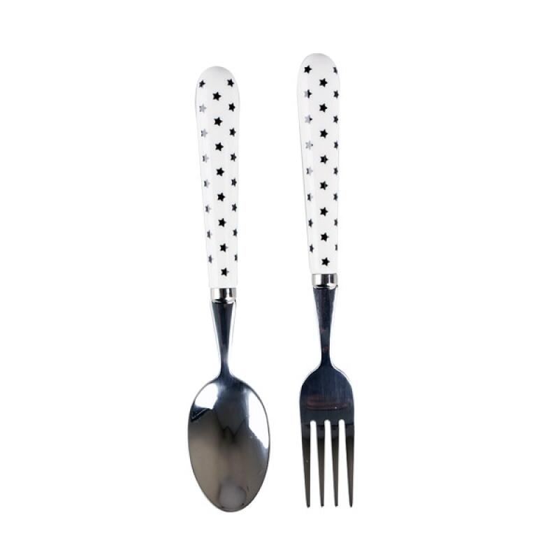 Black Star Spoon 1P Fork 1P SET