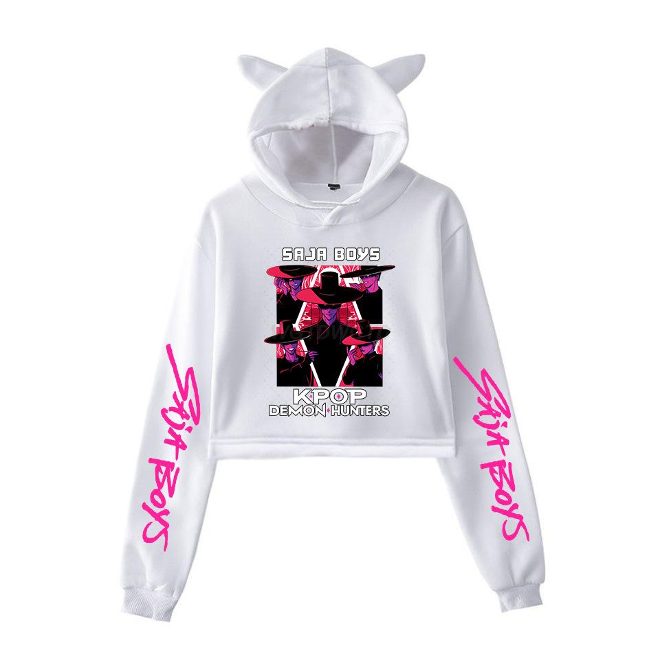 Hot Movie Print Saja Boys Hoodies Women Long Sleeve Movie Sweatshirt Hooded Casual Girls Crop Top Pullover Streetwear Clothes