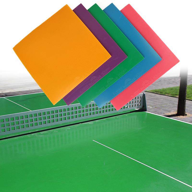 1Pc Colorful Rainbow Table Tennis Rubber Sheet Ping Pong Rubber With 2.0mm High Density Sponge For Training