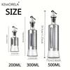 1/2PCS Glass Oil Bottle Olive Oil Dispenser Switch with Scale Sauce Seasoning Container Kitchen Outdoor Barbecue Supplies
