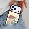 Vintage Retro Frog Mushrooms Phone Case for iPhone 17ProMax 12 13 14 15 16e 17 Pro Max Plus Air Cover