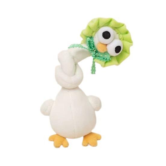 Cute Big-Eyed Stuffed Toy Long Neck Dog Duck Giraffe Plush Doll Car Bag Keychain Cute Animal Bendable Plush Figure Unique Gift for Dog Lovers