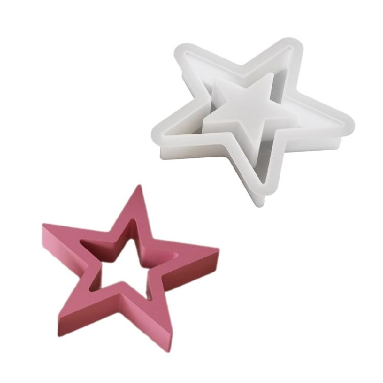 Modische Stabile Silikon-Sternformen Tragbar für Handgemachte Weihnachtsanhänger Elegante Ausgehöhlte Designs Einfach zu Verwenden