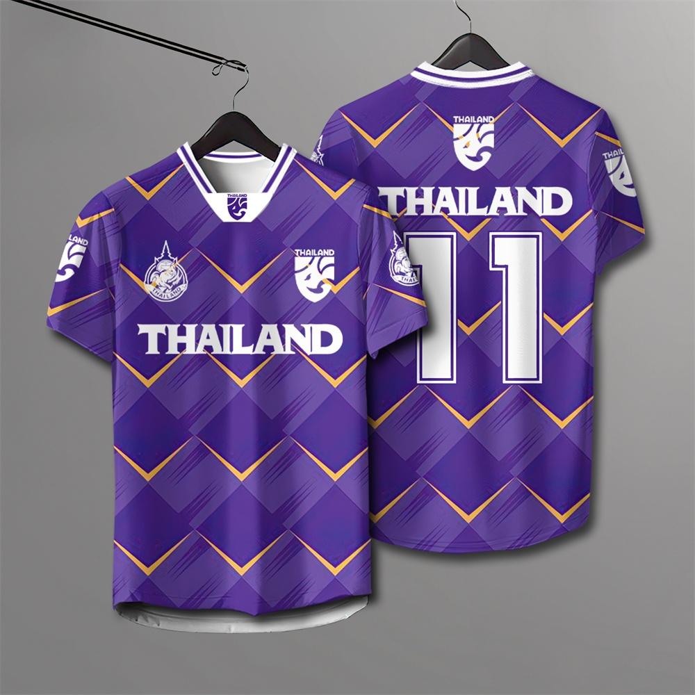 Thailand 3D Gedrucktes Kurzarm Sommer Street T-Shirt Herren Atmungsaktives T-Shirt Leicht und Bequem Kurzarm Oberteile