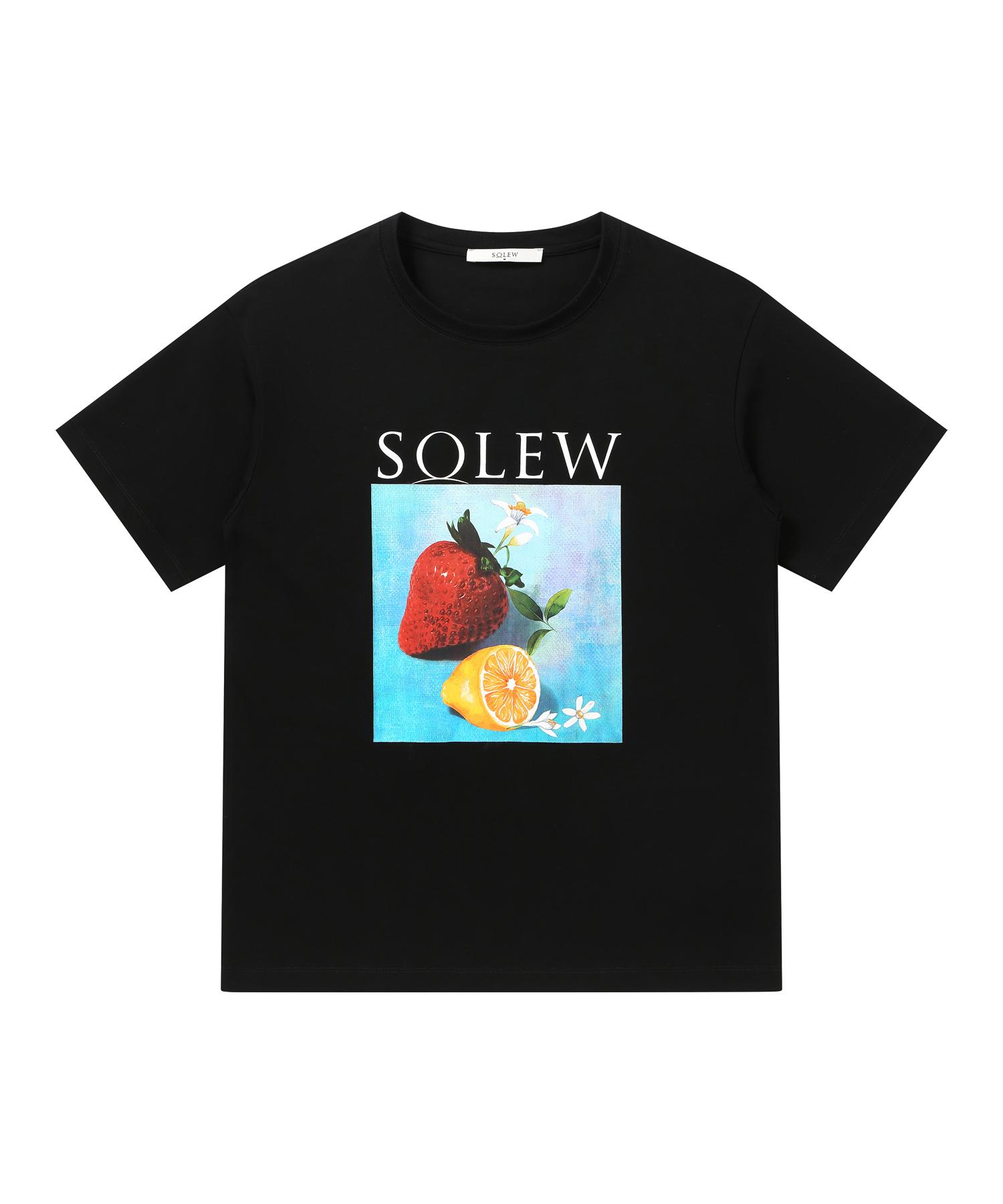 Soru Fruit Graphic Short Sleeve T-Shirt_Black Xl