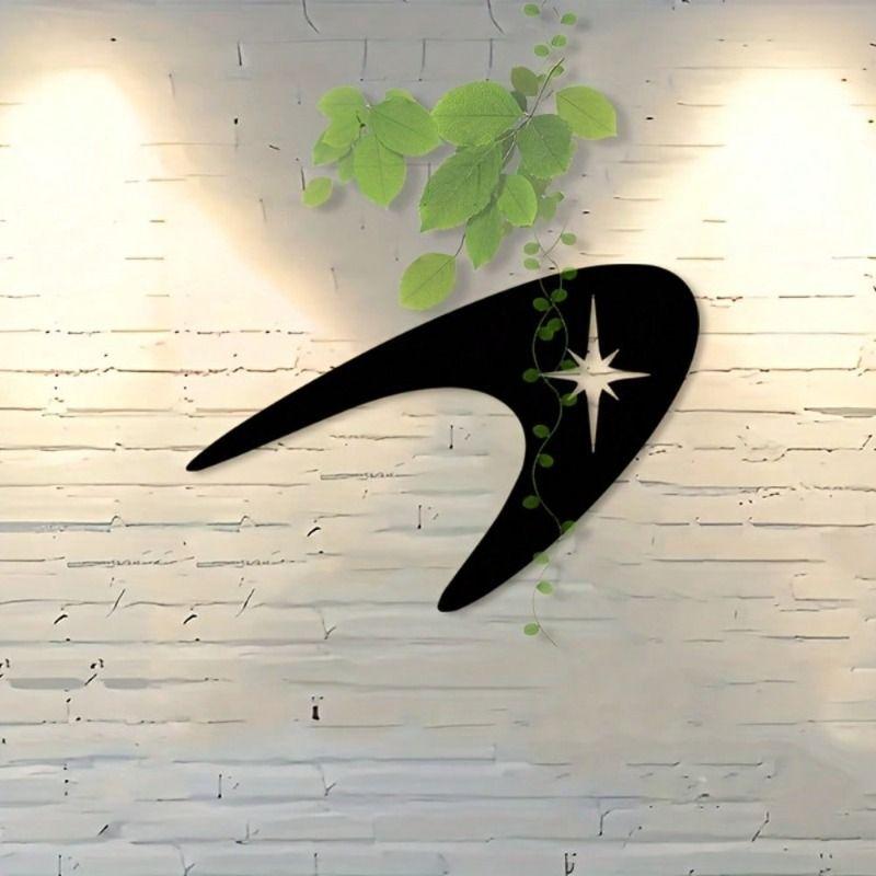 Metal Penguin Wall Art Geometric Vintage Decor Living Room