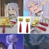 Frieren Beyond and Journey's End Earrings Japanese Magic Anime Characters Same Red Water Pendant Earrings Cosplay Jewelry Gifts