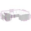 VidaXL Garden Lounge Set with Cushions 10 Pcs, Patio Sofas, Patio Furniture Set, Outdoor Furniture, Black 3273239