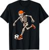 Funny Skeleton Playing Soccer Halloween Men T-Shirt