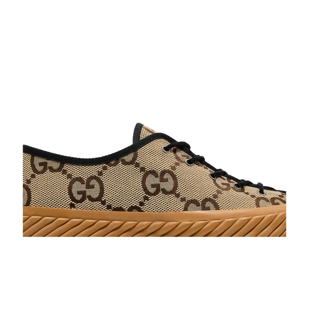 Gucci Maxi GG Low 'Caramel' (Unisex) Camel / Ebony / Black Canvas Shoes 703031 UKOH0 2590